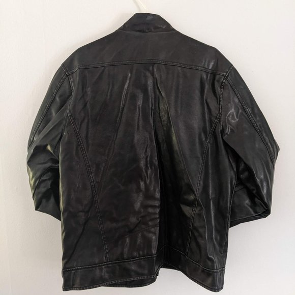 Blue Accent Faux-Leather Jacket - Picture 2 of 2